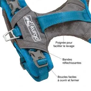 Harnais - running - mixte - léger - journey air - bleu 3/4