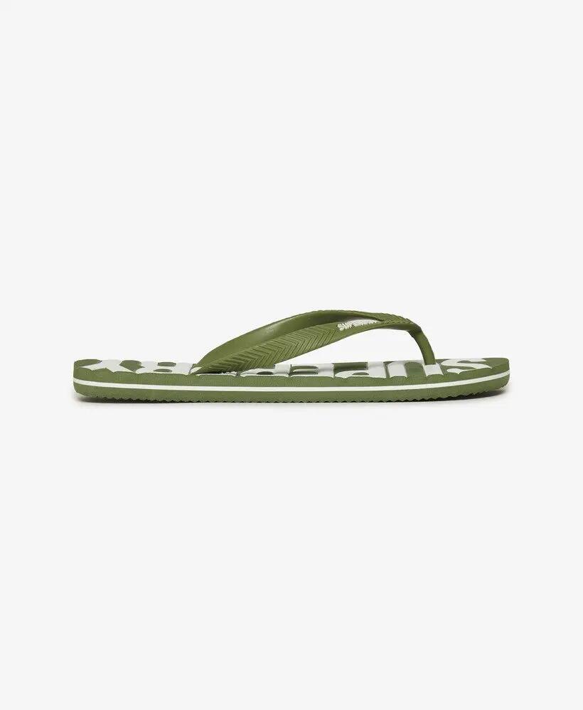 superdry Core Logo Infradito in gomma leggere – Olive Khaki/Optic 2/4
