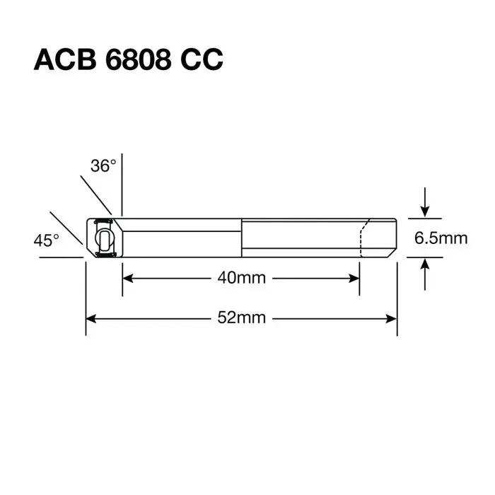 Rodamiento angular ENDURO ACB 6808 CC SS 440C - 40x52x6,5 (36x45°) 2/2