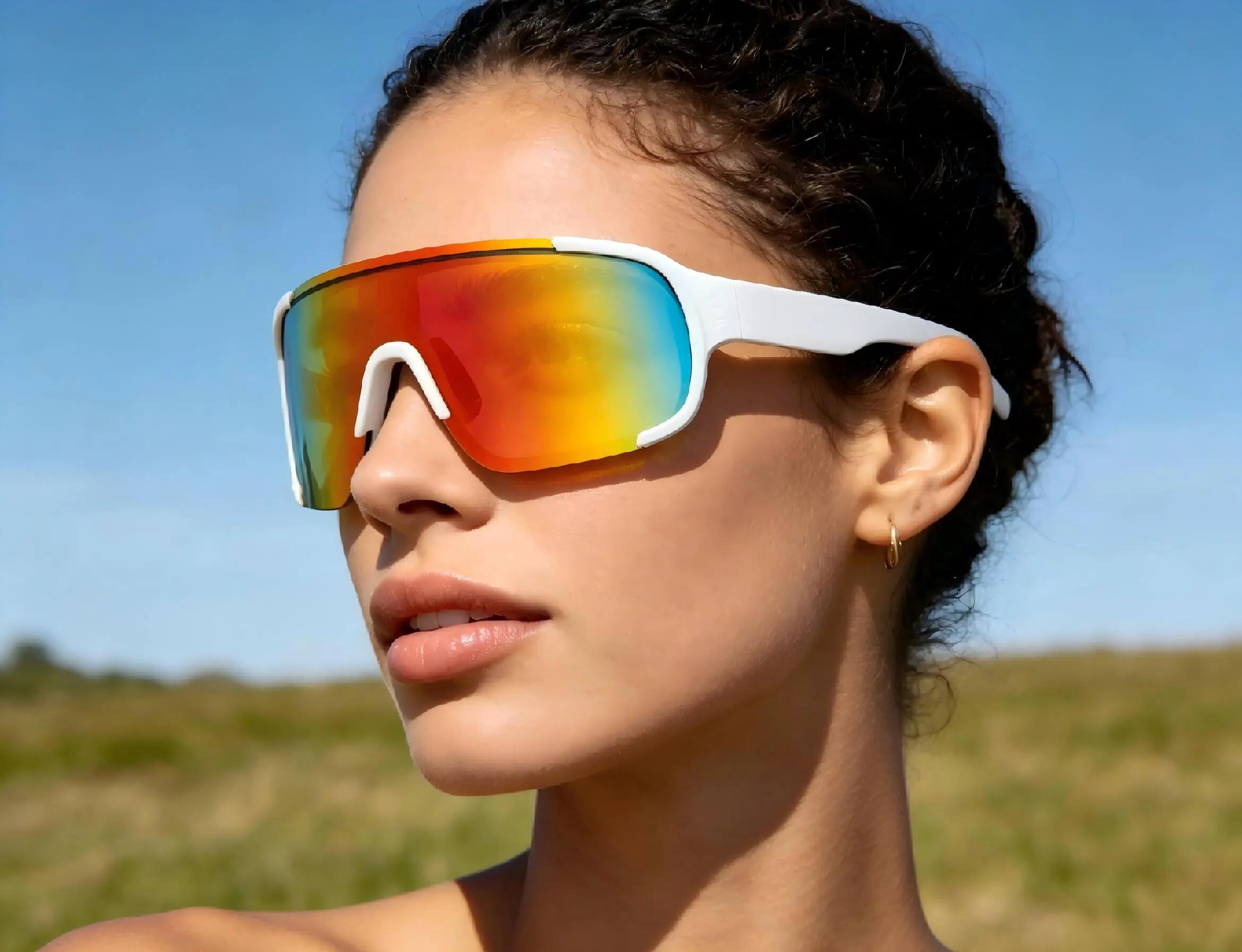Sport zonnebril - Fietsbril - Buiten sport accessoire - Omrande lens, anti-UV 5/6