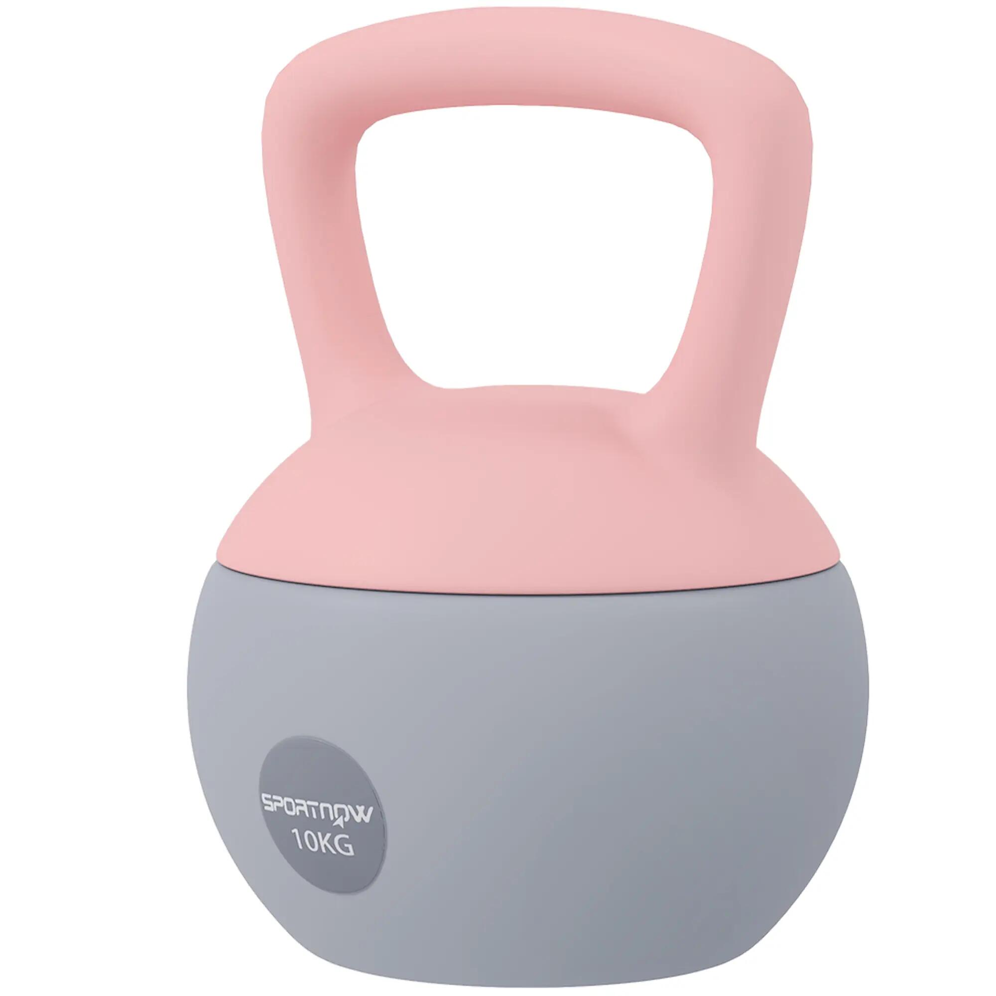 Kettlebell - Fitness - Unisexe - 10 kg - Rose/Gris 2/6