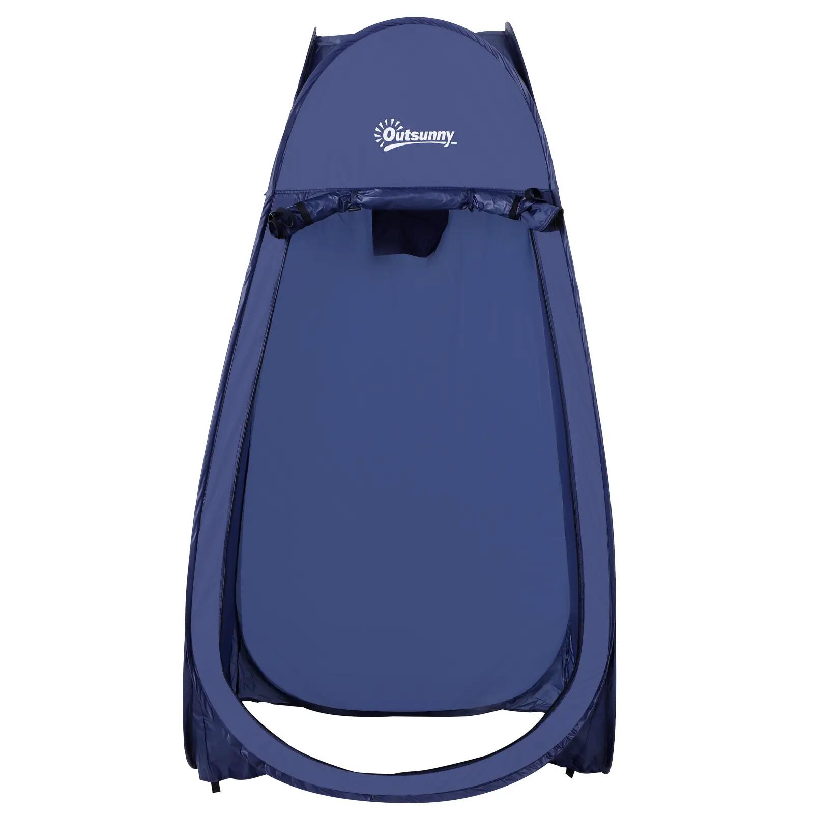Tente douche pliable UV toit étanche poignée camping plage turquoise 2/6
