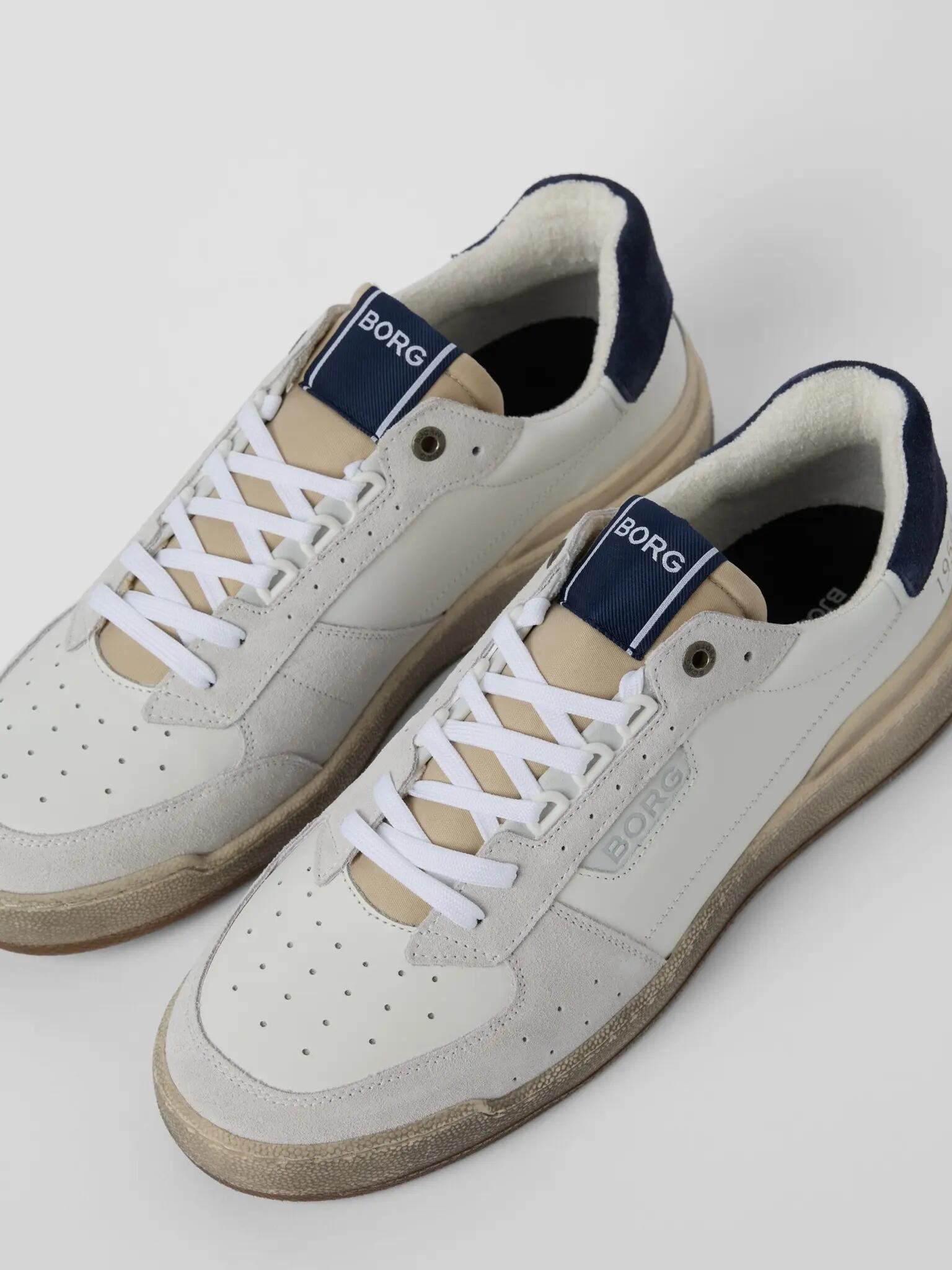 bjorn_borg BASELINE 56 chaussures de tennis blanc - navy – WHITE - NAVY 2/3