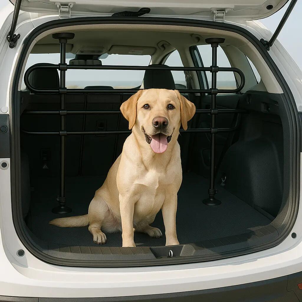 Eurocatch Hunde Auto Set – Wasserabweisende Kofferraum-Hundedecke + Hundegitter 4/7