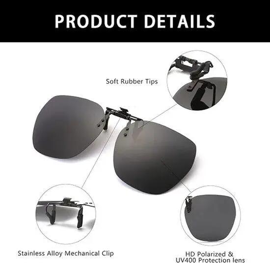 Lunettes de soleil à clip - Clip polarisant - Lunettes correctrices - Protection 5/6