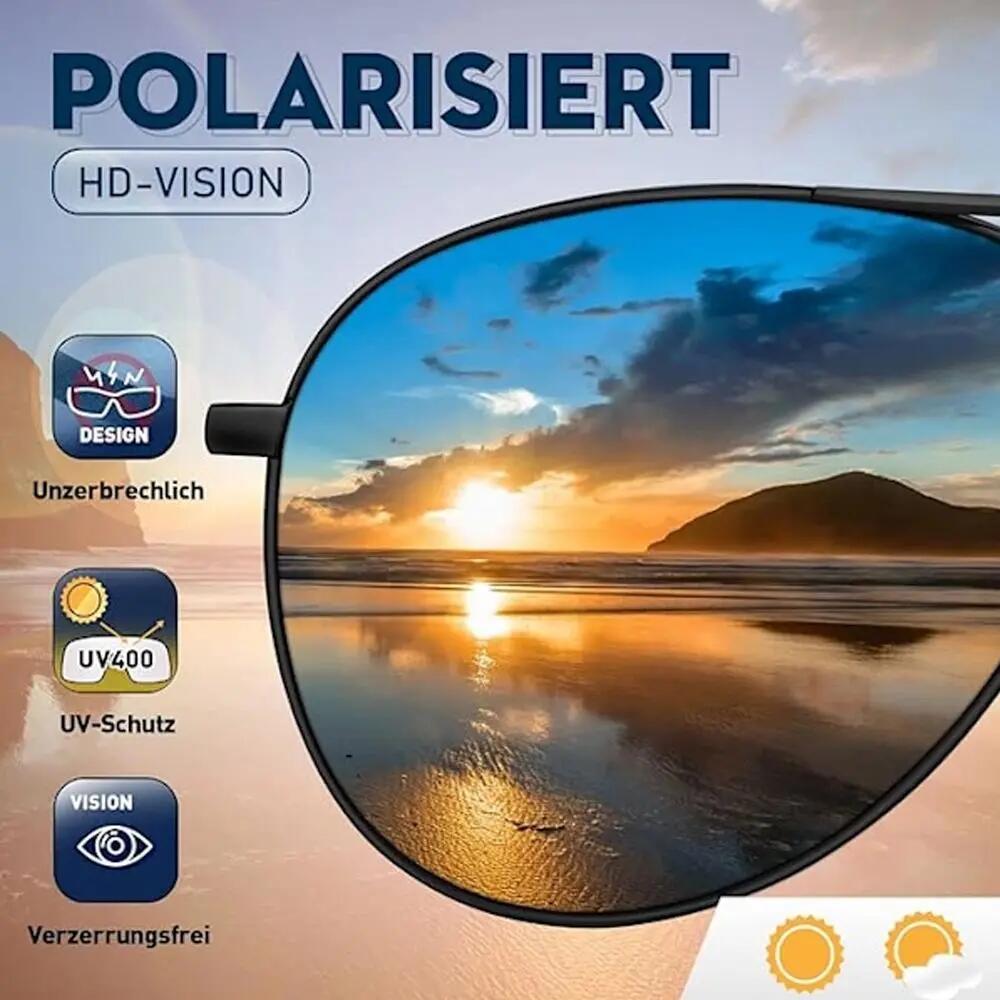 Lunettes de soleil polarisées unisexe style aviateur 3/4