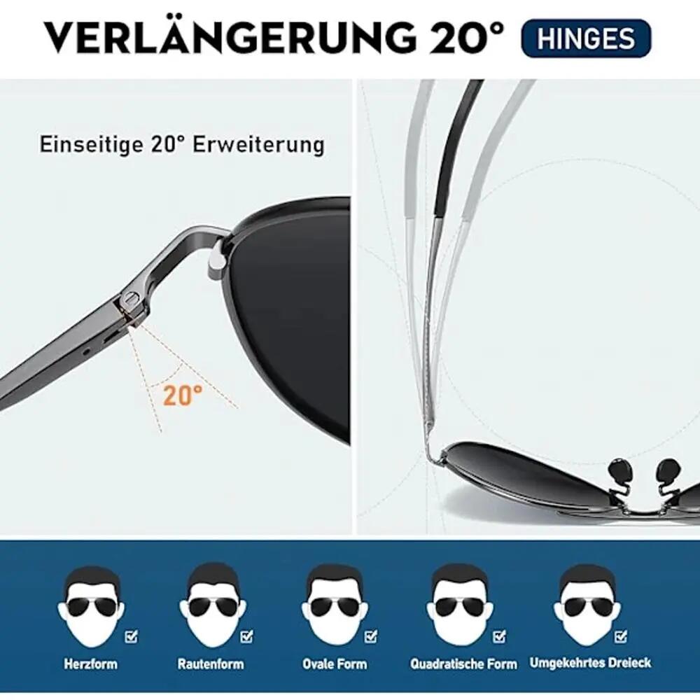 Lunettes de soleil polarisées unisexe style aviateur 2/4
