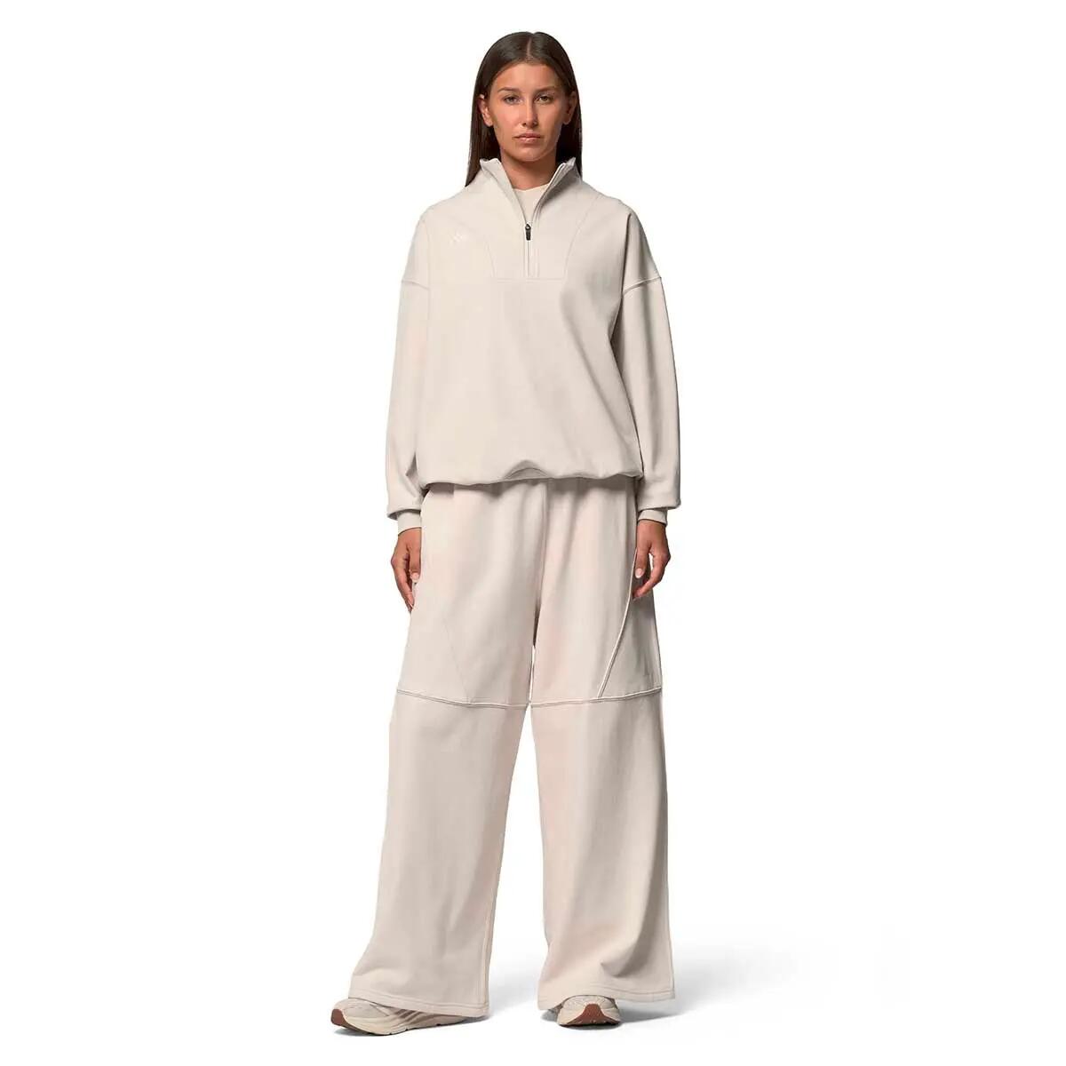 forro polar - sportswear - mujer - oversize, cremallera - beige 6/7