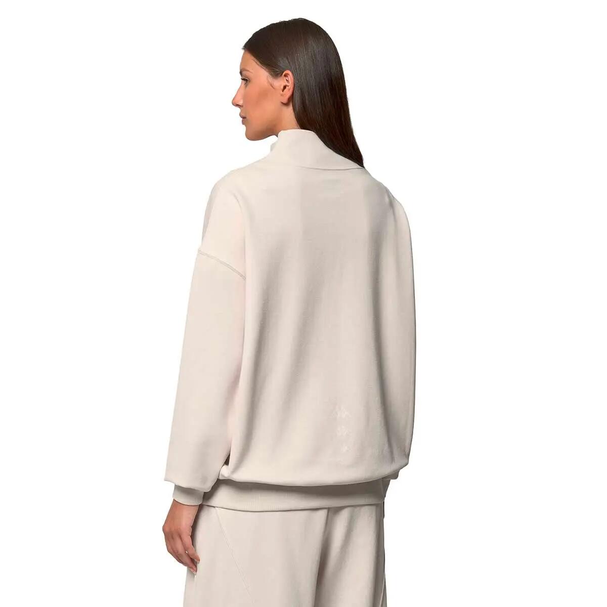 forro polar - sportswear - mujer - oversize, cremallera - beige 5/7