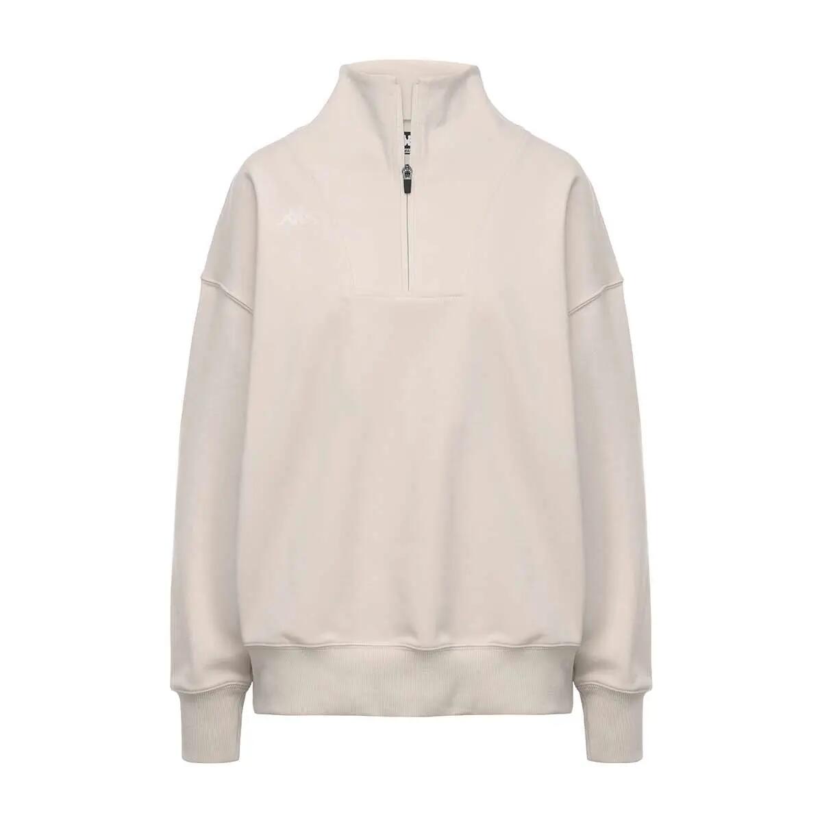 forro polar - sportswear - mujer - oversize, cremallera - beige 2/7
