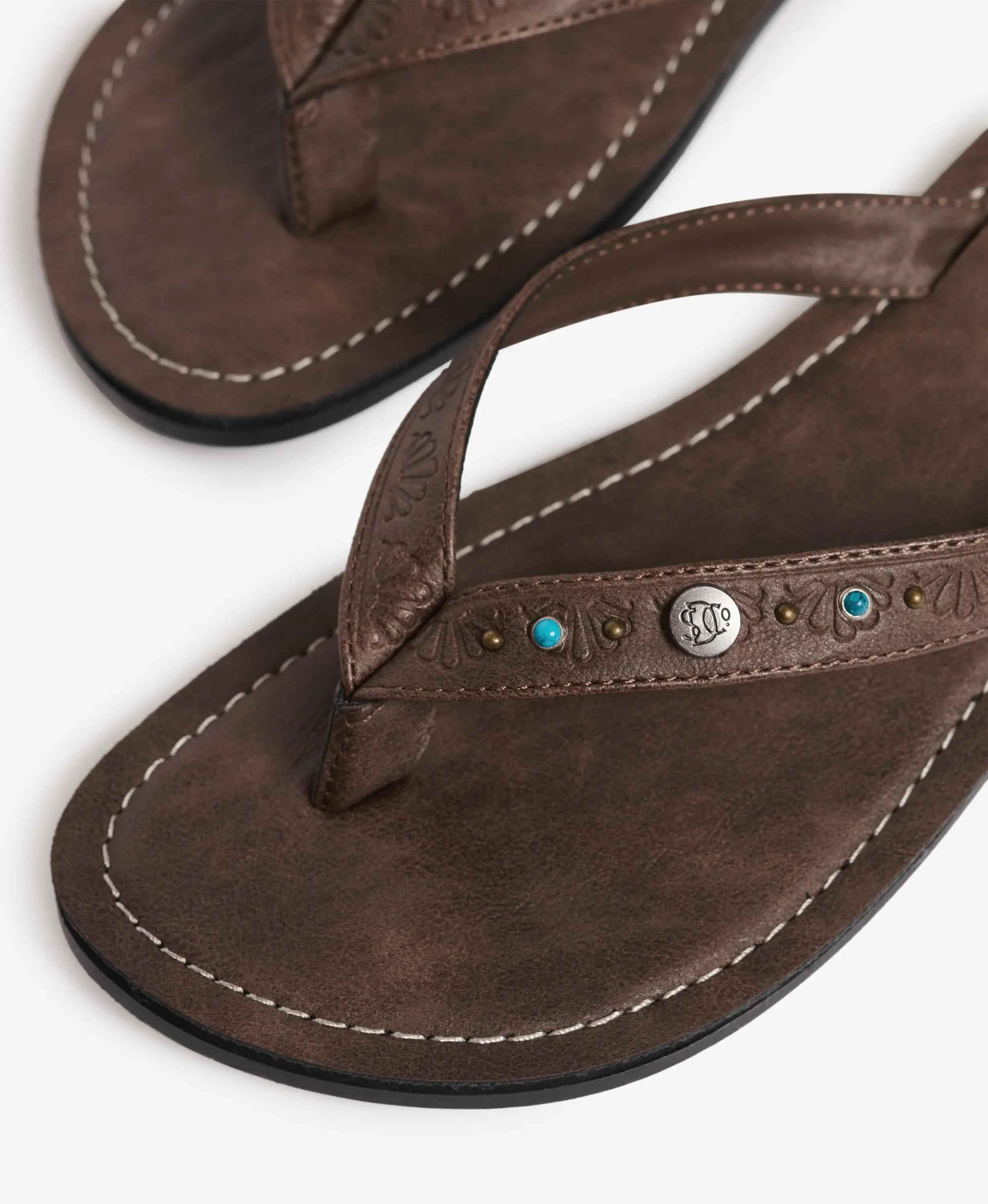 superdry chinelos em pele sintética gravada – Fudge Brown 5/7