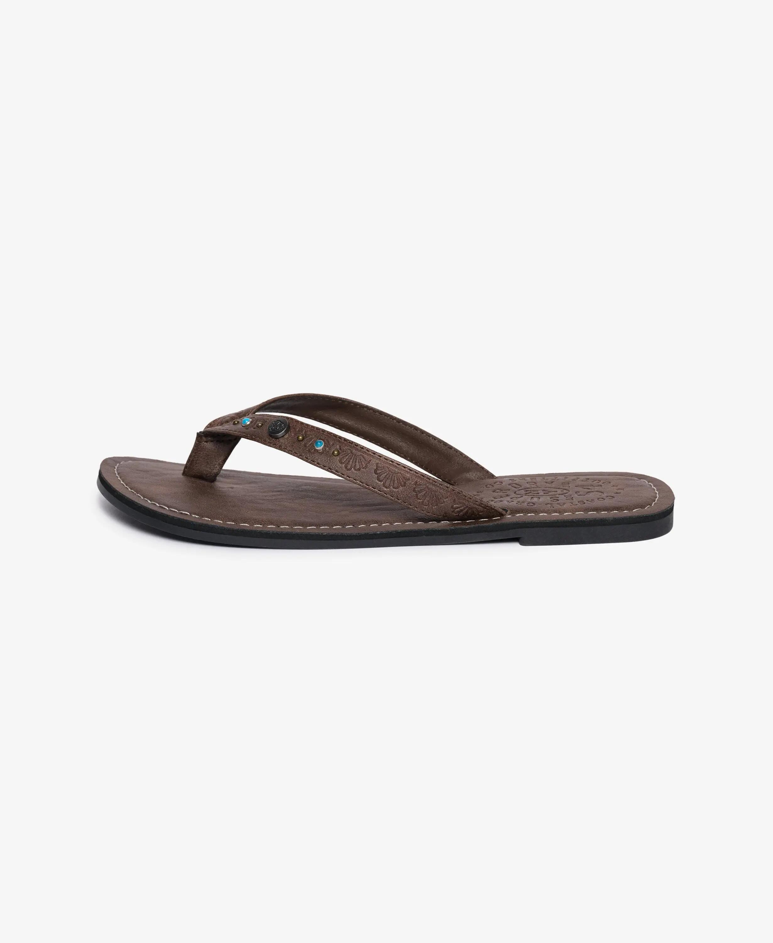 superdry chinelos em pele sintética gravada – Fudge Brown 4/7