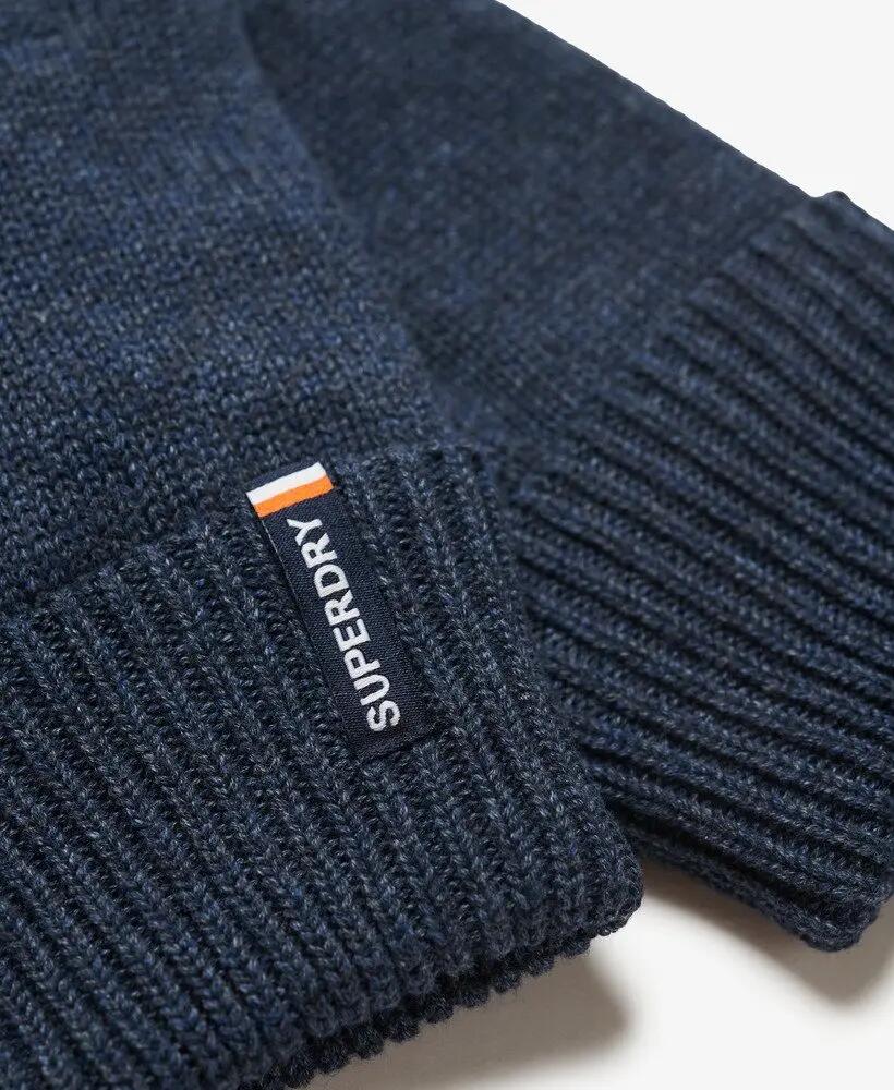 superdry Luvas Essential Logo em Malha - Richest Navy Marl 2/3