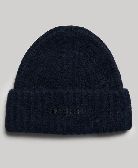superdry Essential Rippset Mütze im Wollmix – DARK Marineblau