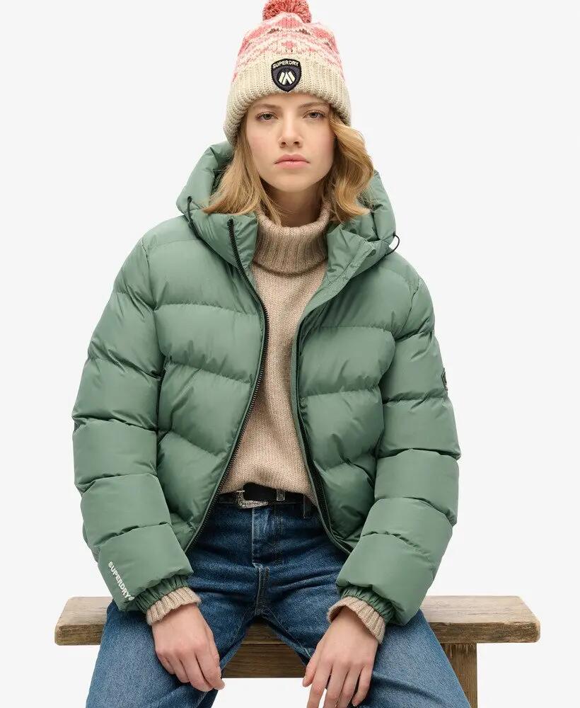superdry Gorro tricotado Apres Ski em poliéster reciclado – Nutmeg Spice 3/3