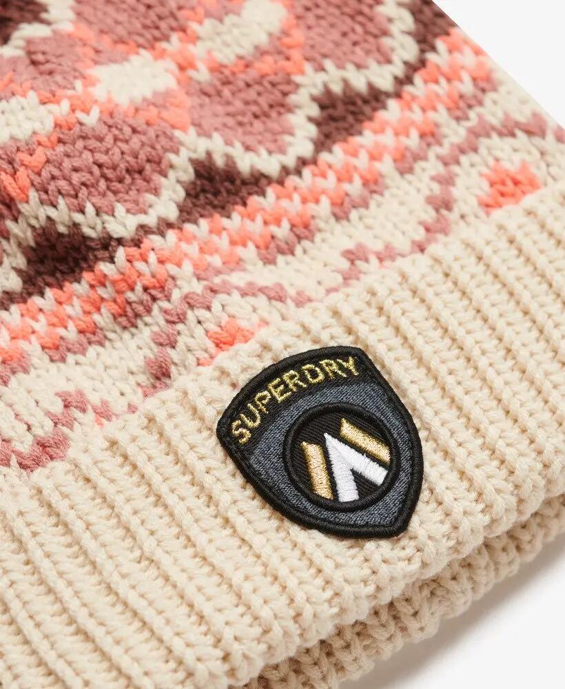 superdry Gorro tricotado Apres Ski em poliéster reciclado – Nutmeg Spice 2/3