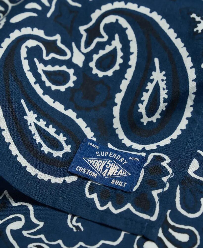 superdry GWP Bandana en coton imprimé – Bleu – BLUE 2/3