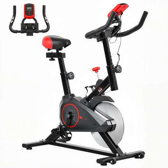 Vélo d'appartement professionnel avec résistance réglable, selle et guidon