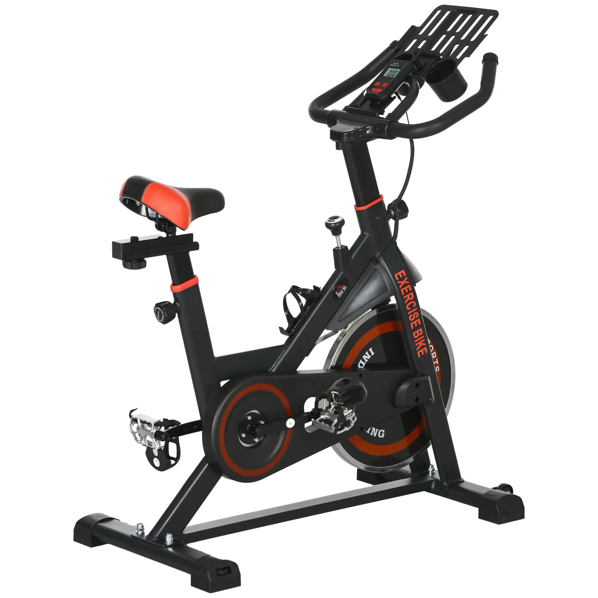 Vélo d'appartement avec volant d'inertie de 8 kg et écran LCD, en acier et ABS, 2/9