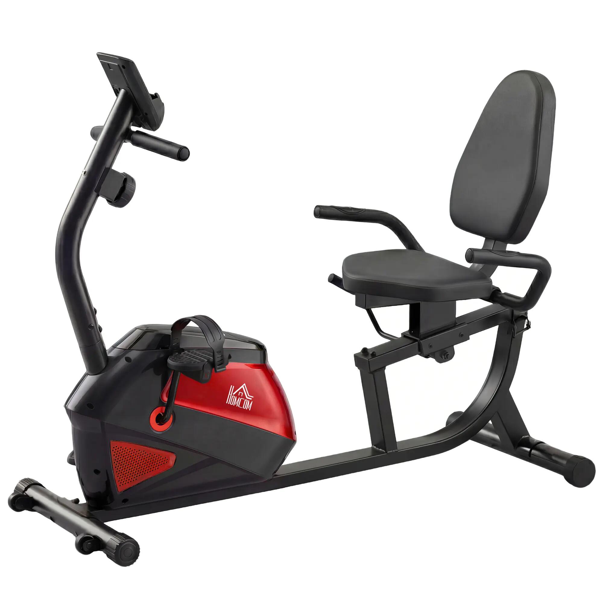 Vélo d'appartement avec dossier, 8 niveaux de résistance, volant d'inertie 2/9
