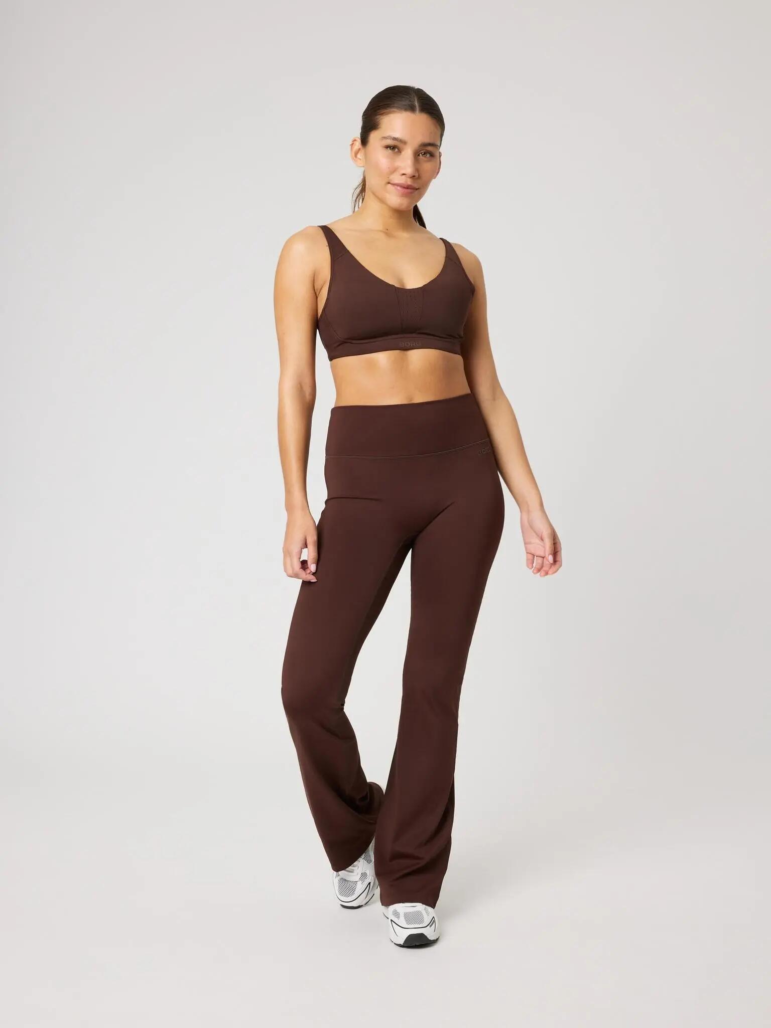 bjorn_borg BORG FLARE TIGHTS REGULAR en polyester recyclé – COFFEE BEAN 3/5