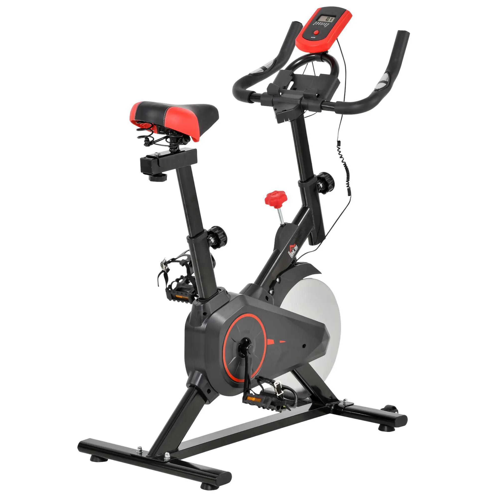 Vélo d'appartement professionnel avec résistance réglable, selle et guidon 2/9