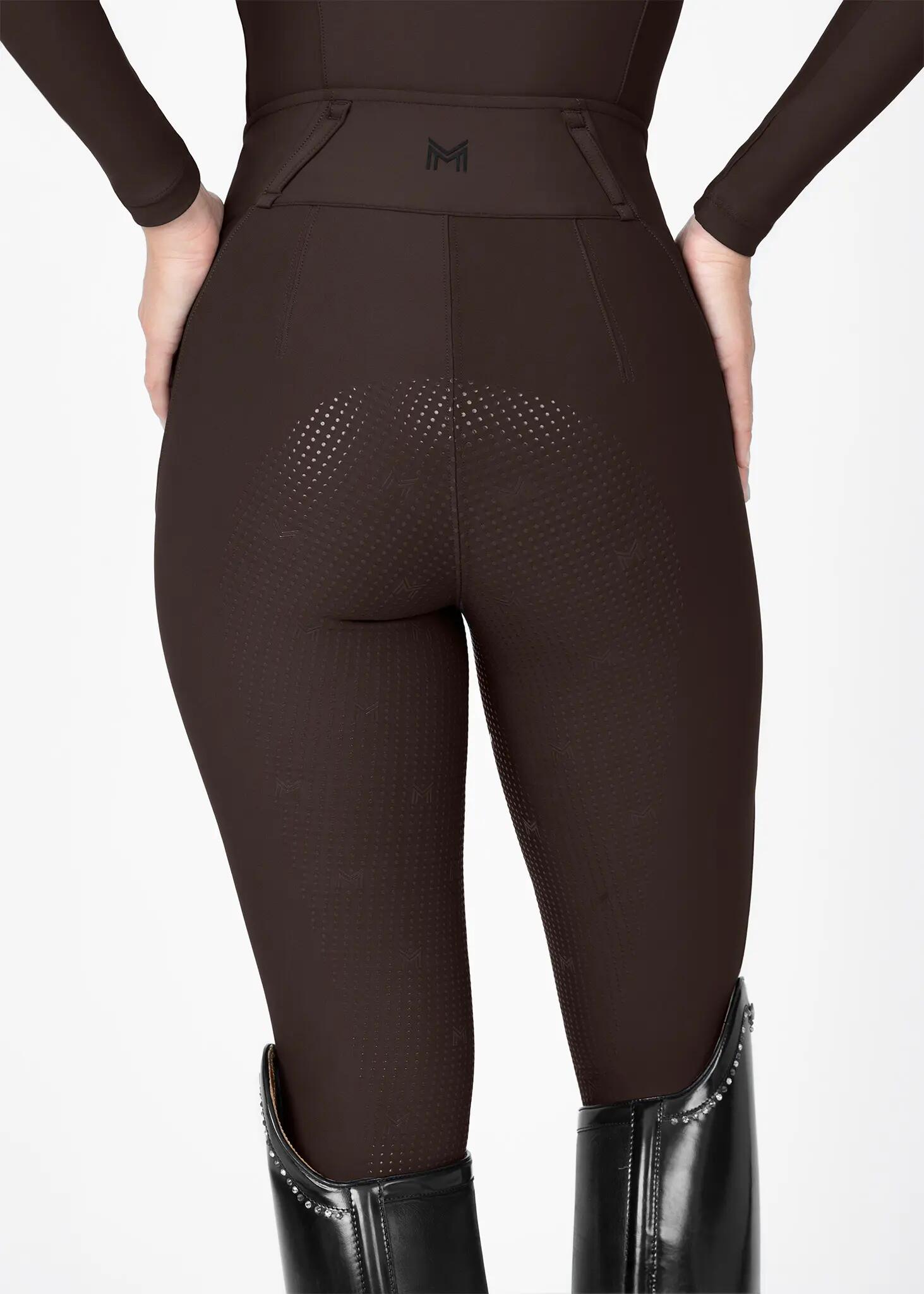 Pantalón Mujer Equitación Maximilian Vision Full Grip Chocolate 3/6