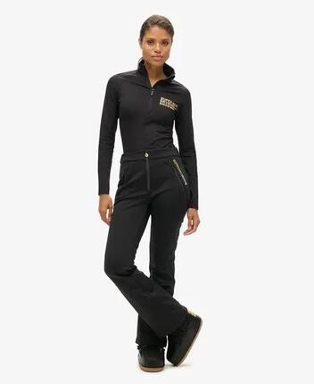 Damen - Ski - Hose - Softshell slim - schwarz