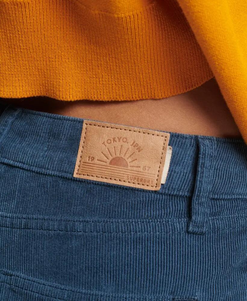 superdry Jeans flare in velluto a coste vita media slim – INK 4/4