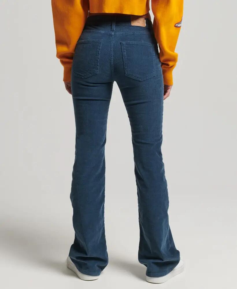 superdry Jeans flare in velluto a coste vita media slim – INK 2/4