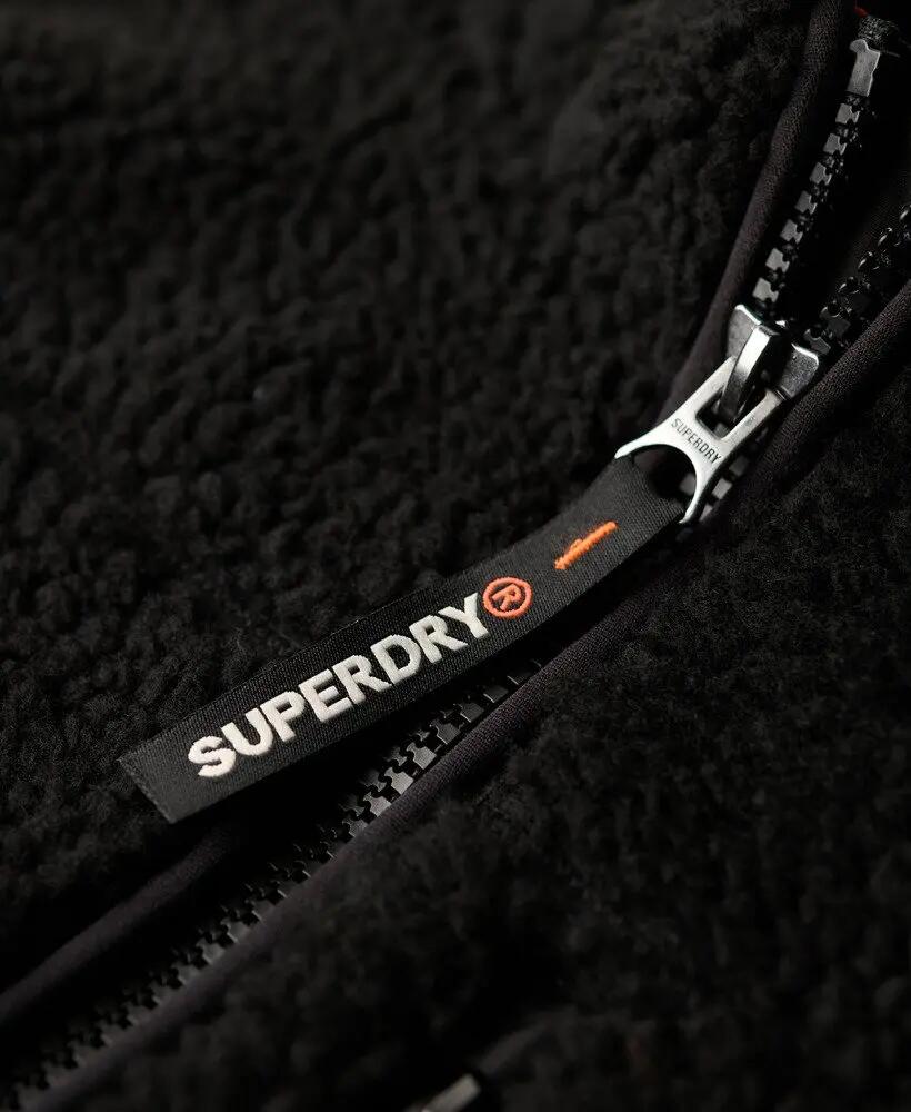 superdry Gilet Fleece Outdoor em poliéster com forro reciclado – BLACK/BLACK 7/7