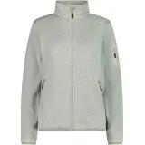 Giacca in pile CMP Woman Knit-Tech 100% polyester – 11FV Pistaccio-Bianco 6/6