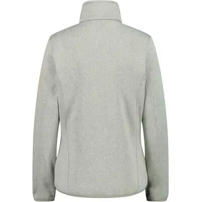 Giacca in pile CMP Woman Knit-Tech 100% polyester – 11FV Pistaccio-Bianco 3/6