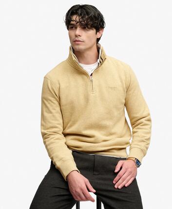 superdry Essential Serif Logo Half Zip Sweatshirt – Relaxed Fit