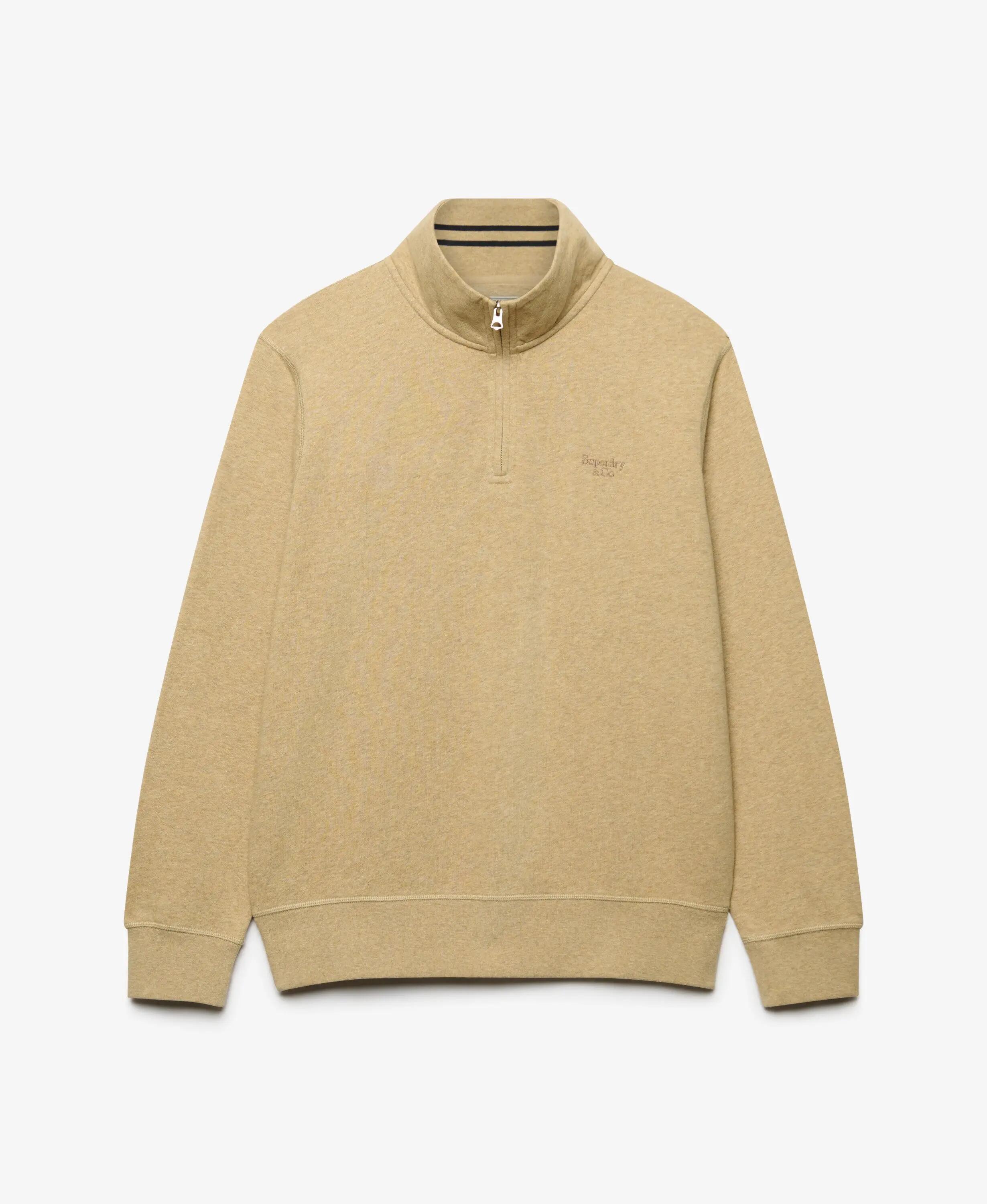 superdry Essential Serif Logo Half Zip Sweater van gerecycled materiaal – 7/7