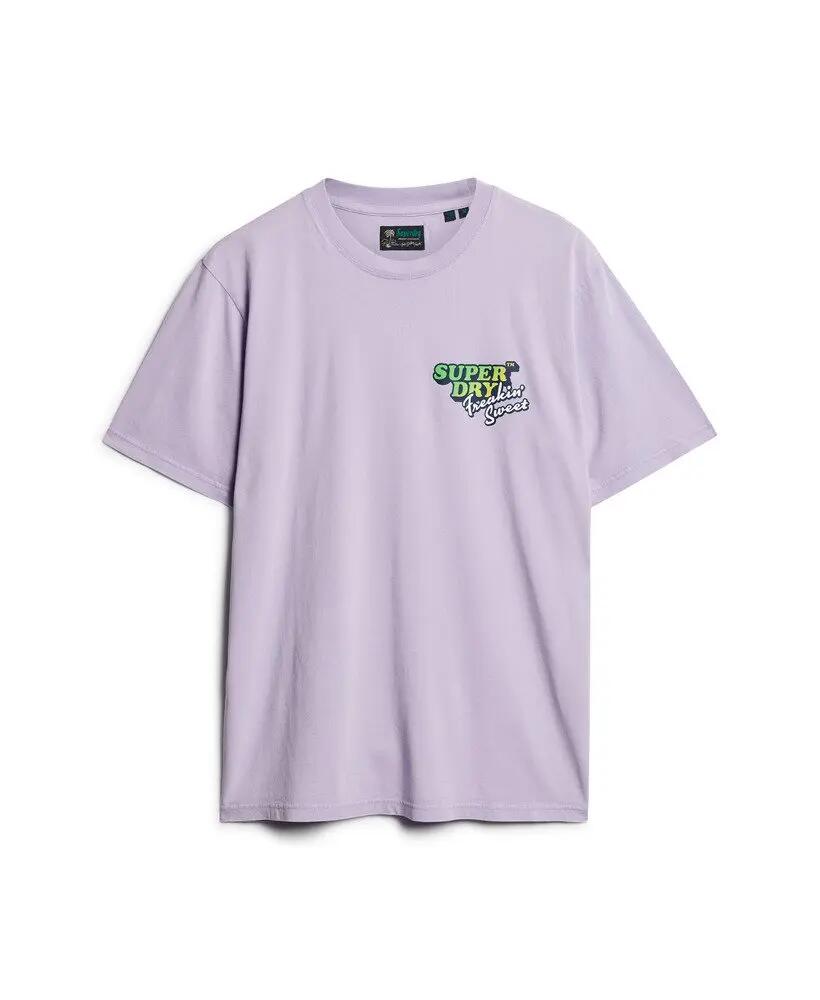 superdry T-shirt Neon Travel Loose en coton – coupe loose – Light Lavender 6/7