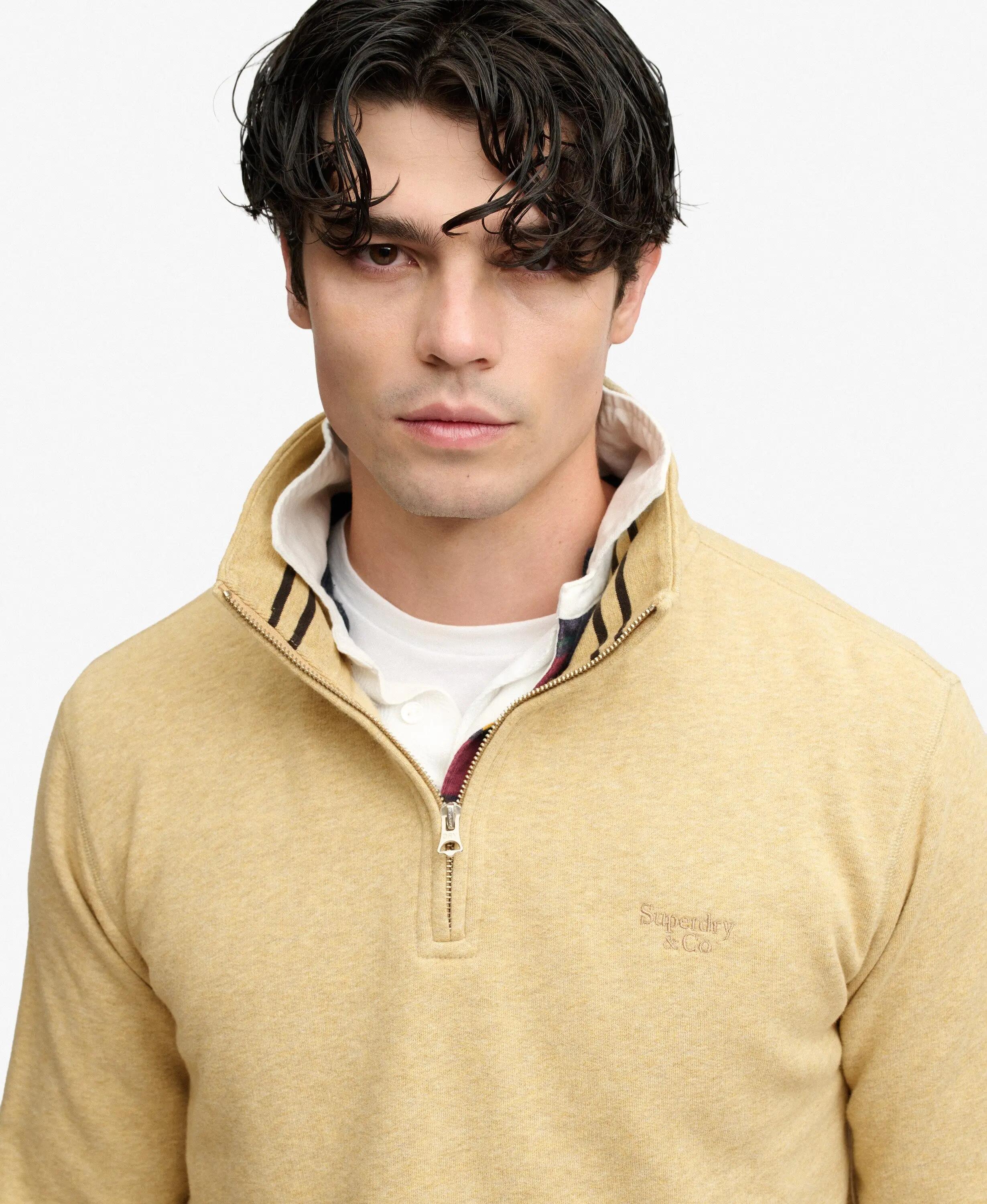 superdry Essential Serif Logo Half Zip Sweater van gerecycled materiaal – 4/7