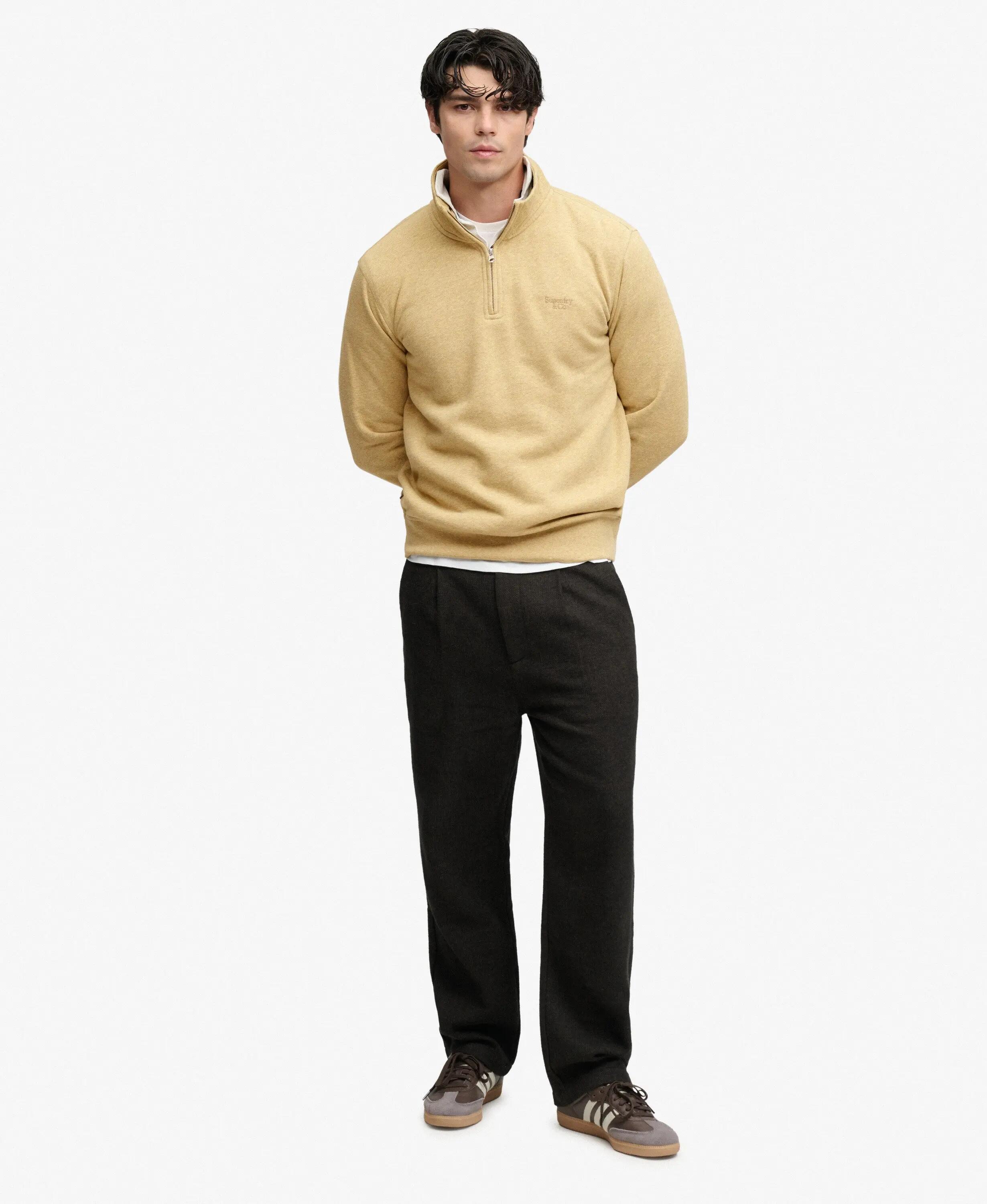 superdry Essential Serif Logo Half Zip Sweater van gerecycled materiaal – 3/7