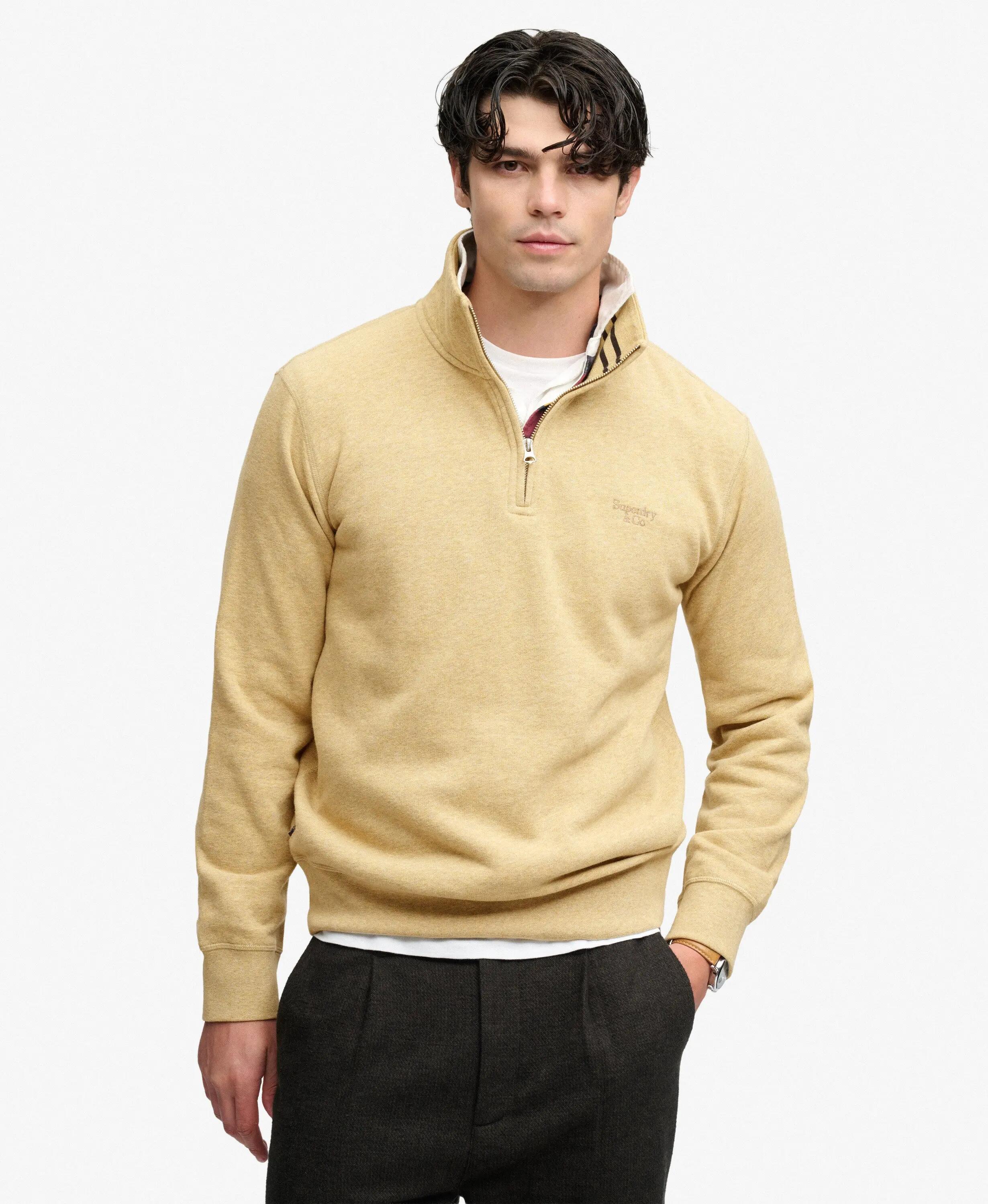 superdry Essential Serif Logo Half Zip Sweater van gerecycled materiaal – 2/7