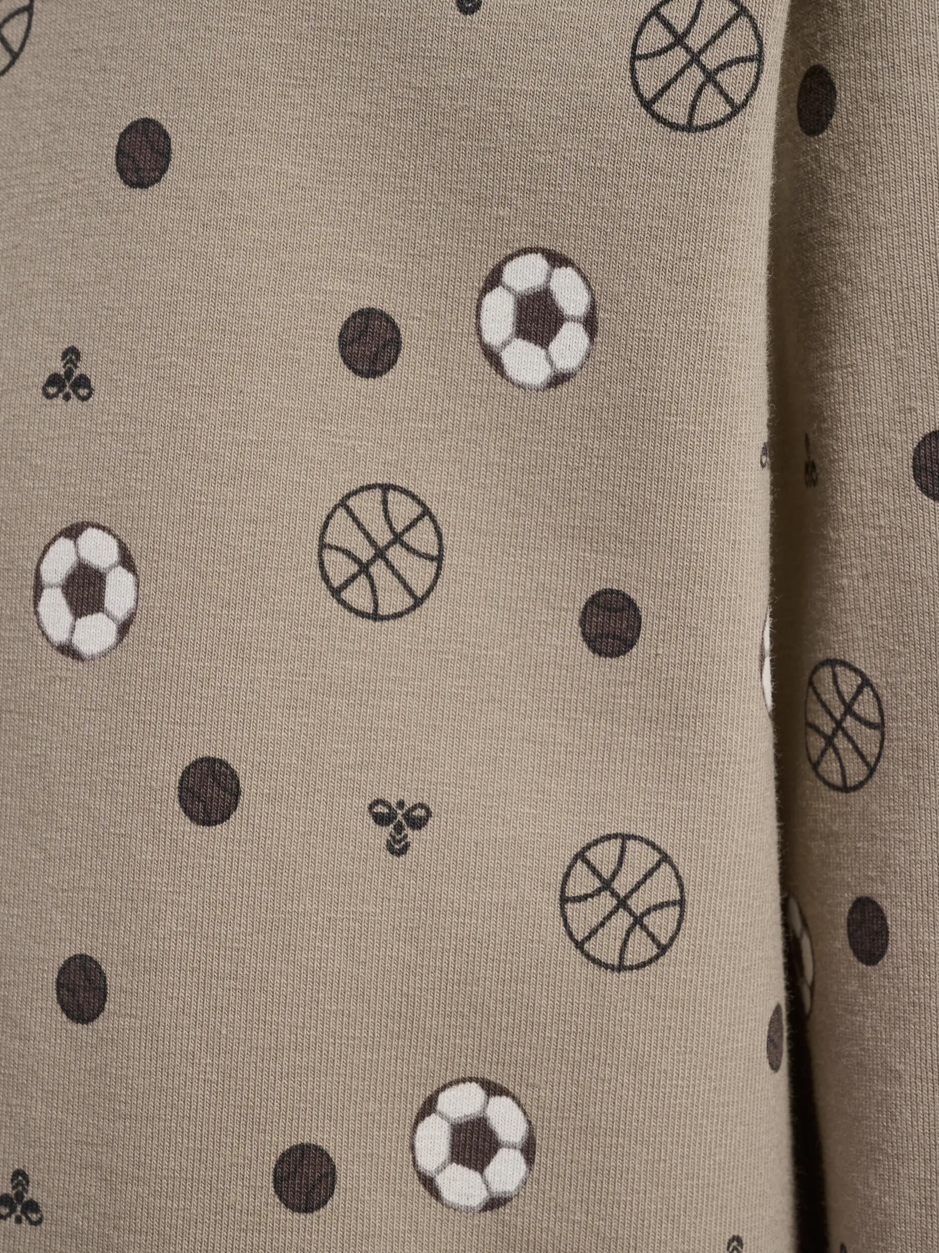 hummel Maglia manica lunga hmlMINI AOP in cotone biologico – VINTAGE KHAKI 3/3