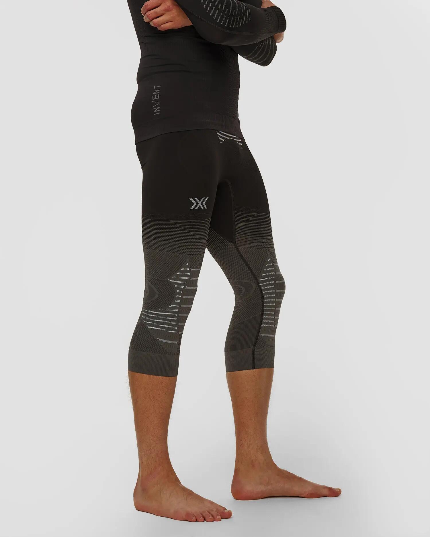 Kalesony męskie X-Bionic INVENT GRAPHICS PANTS 3/4 MEN X BLACK/GREY/LIGHT GREY 3/6
