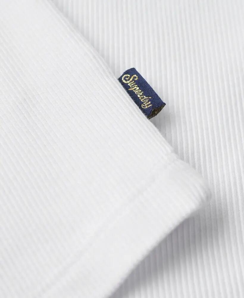superdry Top camisola canelado com renda em algodão orgânico – OPTIC 7/7
