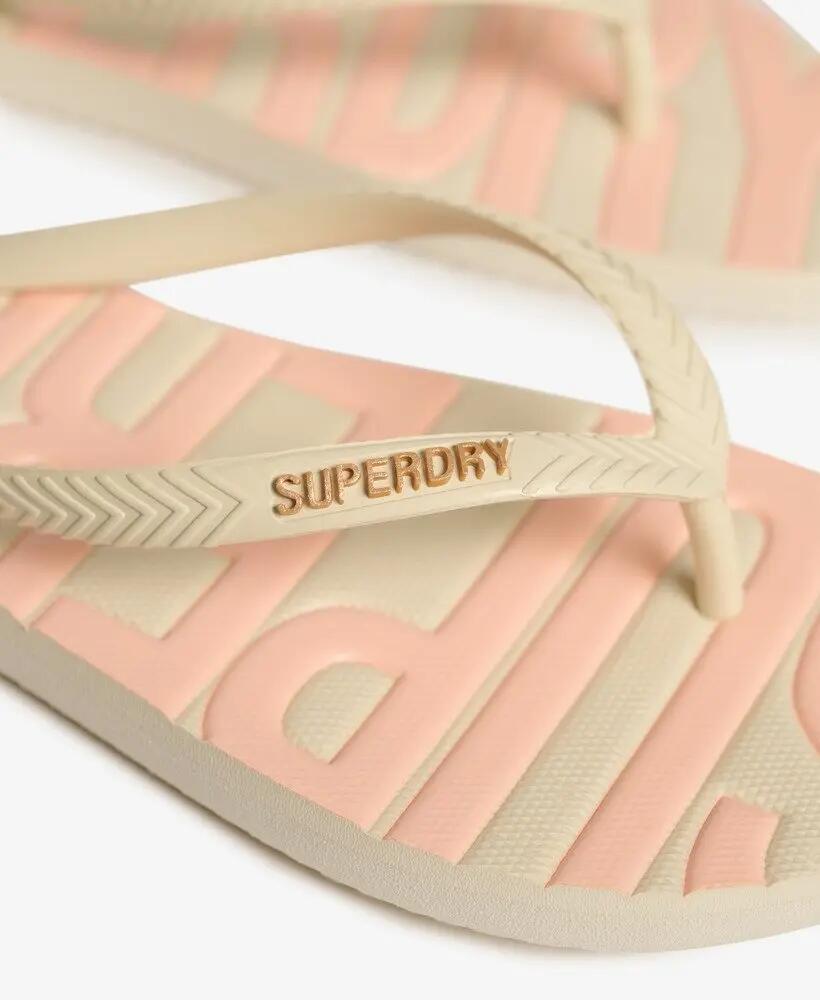 superdry Infradito Core Logo in gomma – RICE WHITE/CORAL 3/3