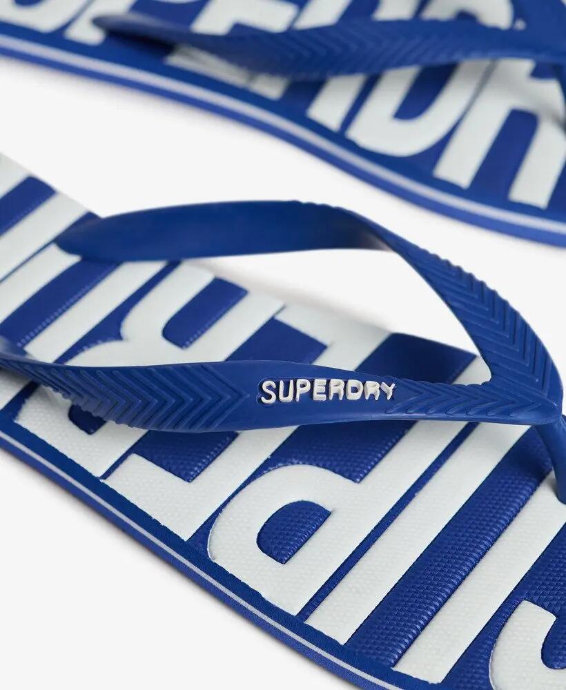 superdry Core Logo Flip Flops aus Gummi, leicht und bequem – Regal Blue/Optic 3/3