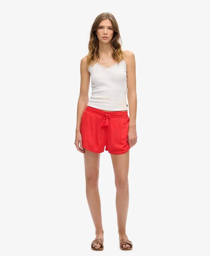 superdry Top camisola canelado com renda em algodão orgânico – OPTIC 2/7