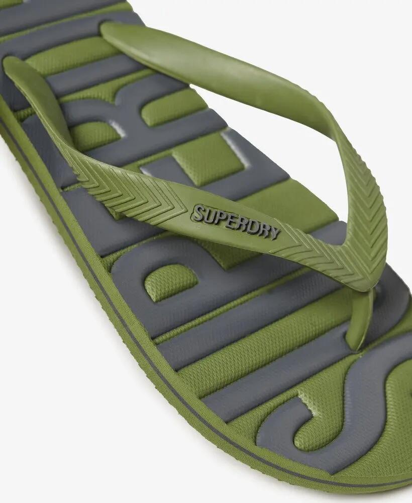 superdry Tongs Vintage en caoutchouc – Olive Khaki 6/7