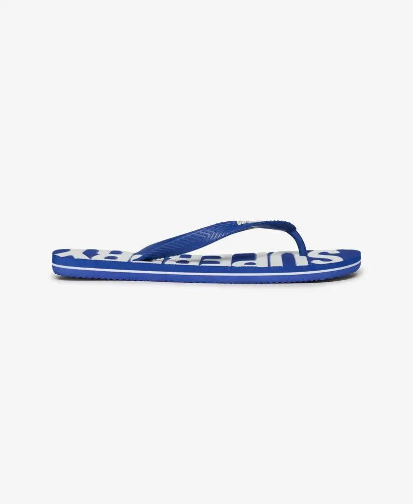 superdry Core Logo Flip Flops aus Gummi, leicht und bequem – Regal Blue/Optic 2/3