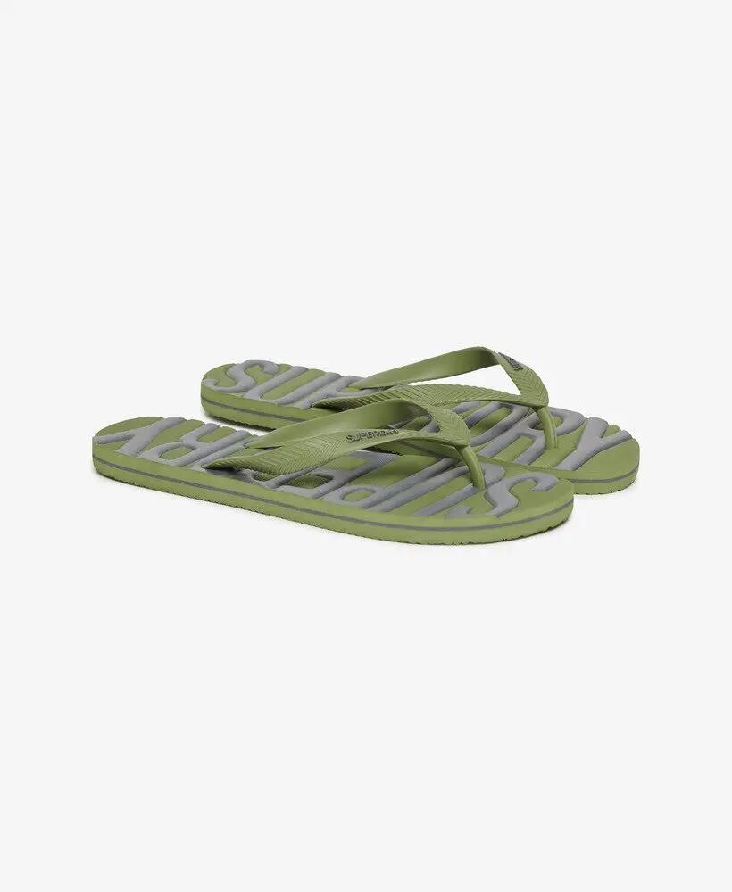 superdry Tongs Vintage en caoutchouc – Olive Khaki 2/7