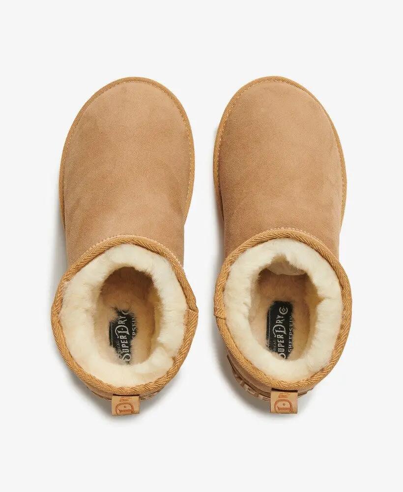 superdry Stivale Donna Suede Sherpa con Zeppa – LIGHT TAN 5/7