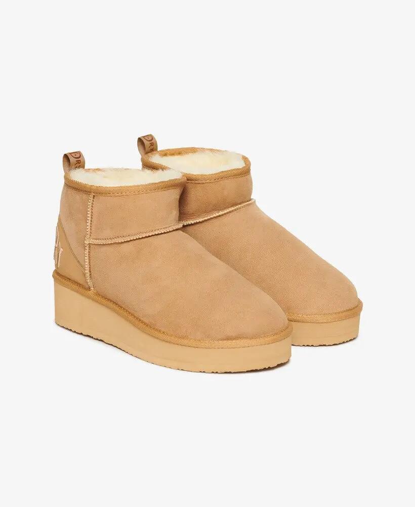 superdry Stivale Donna Suede Sherpa con Zeppa – LIGHT TAN 2/7